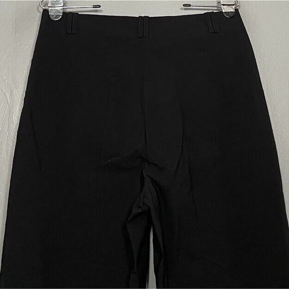 Habitat Size Medium Black Nylon Pants Capris Gothic Relaxed Wide Leg Lagenlook - Picture 4 of 12